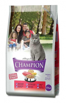 Champion Dana Etli Yetişkin 1.5 kg 1500 gr Kedi Maması kullananlar yorumlar